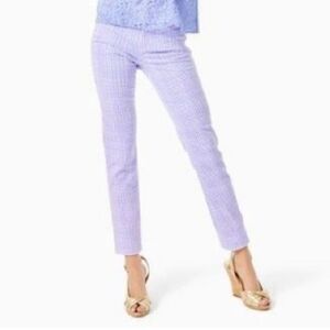 Lilly Pulitzer South Ocean High Rise Slim Pant Light Lilac Verbena